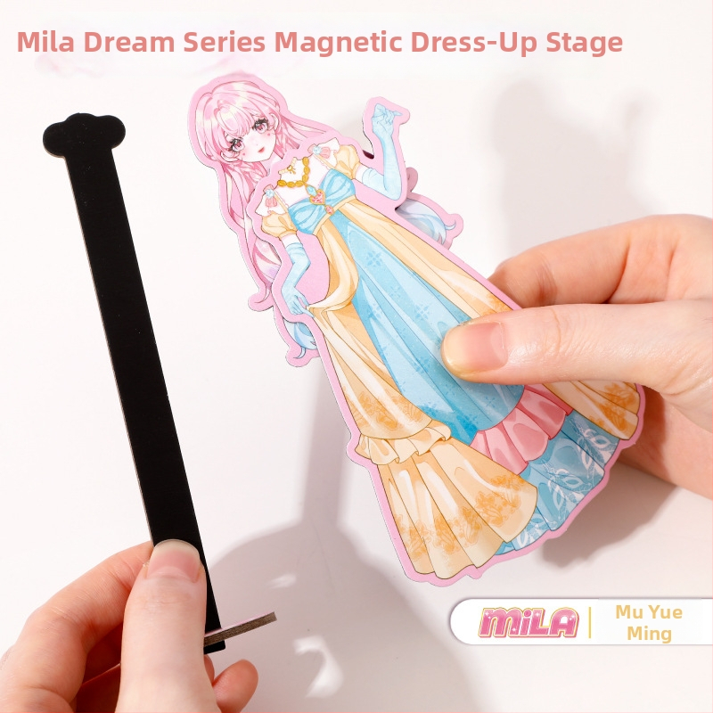 Mira magnetická súprava na obliekanie s scénou a magnetkami na chladničku – dievčenské dekoratív samolepky, darčekové balenie, DIY vzdelávacia hračka