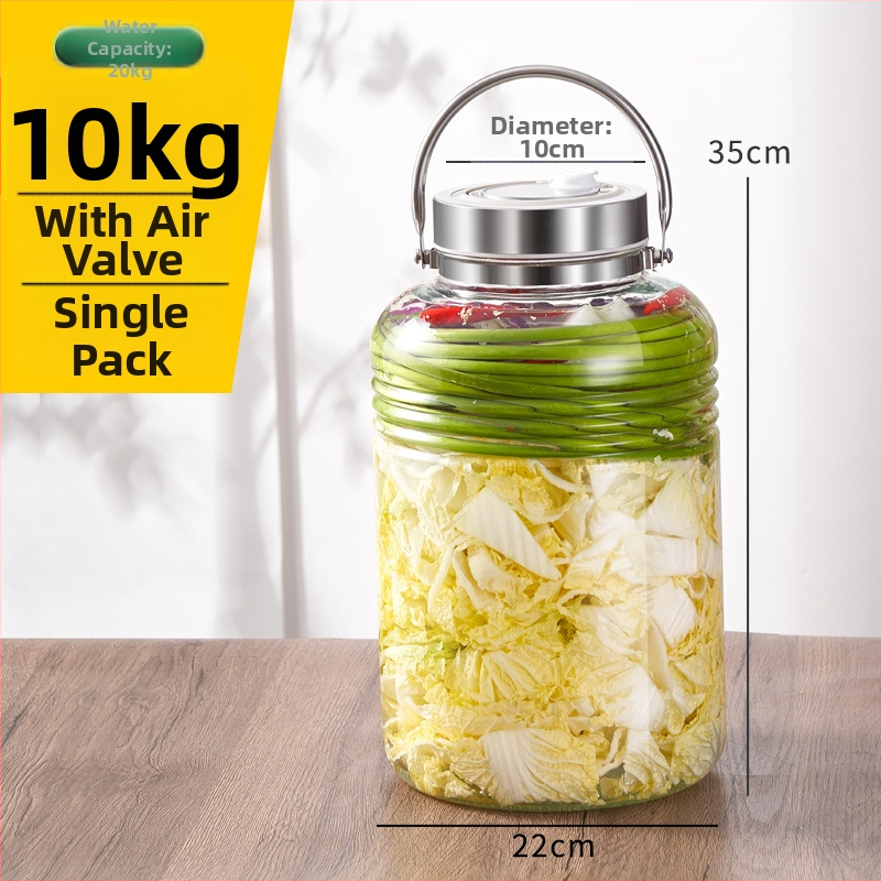 Sklenený pohár na nakladané zeleniny, veľký objem, široký otvor, 3000 ml