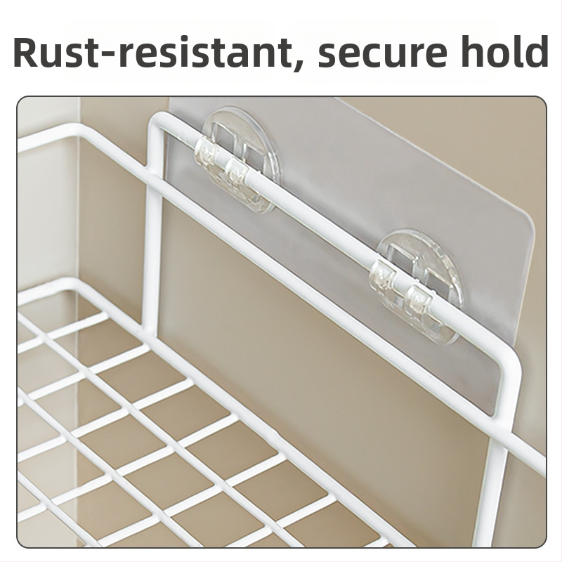 Trojuholníkový nástenný úložný regál bez vŕtania, do kúpeľne, na toaletu a do kuchyne