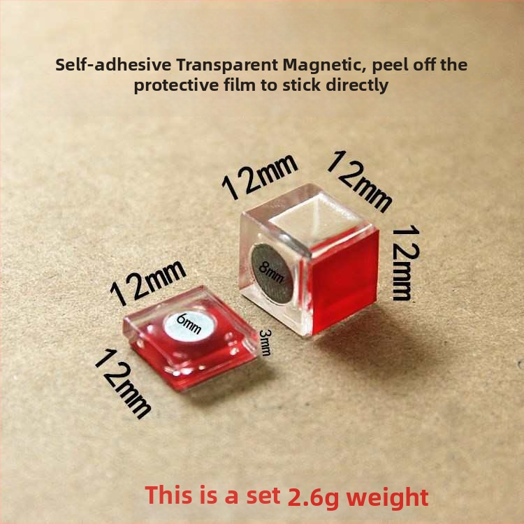 Priehľadný akrylový magnetický zámok na dvere s lepiacim magnetom