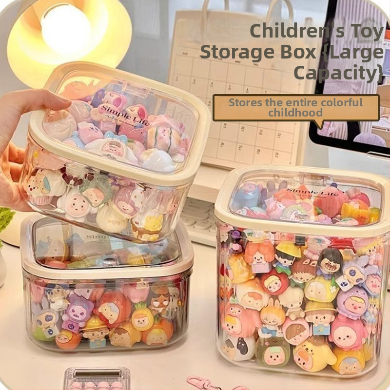 Priehľadný akrylový úložný box s veľkou kapacitou na mini figúrky a tajné krabice
