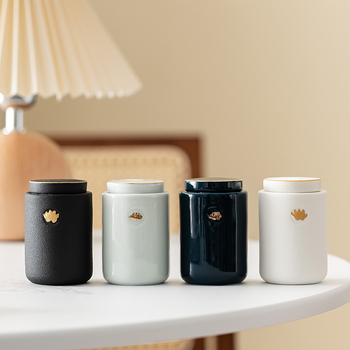 Porcelain Neighbor keramički mini spremnik za čaj, prenosni hermetički spremnik za skladištenje čaja, kineski stil
