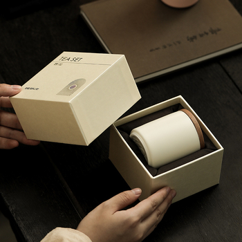 Keramička posuda za čaj s poklopcem od bambusa, mali hermetički spremnik za Pu'er i Longjing čaj, poklon kutija s logotipom, prenosna