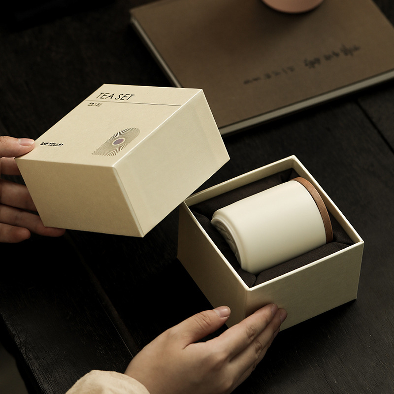 Keramička posuda za čaj s poklopcem od bambusa, mali hermetički spremnik za Pu'er i Longjing čaj, poklon kutija s logotipom, prenosna