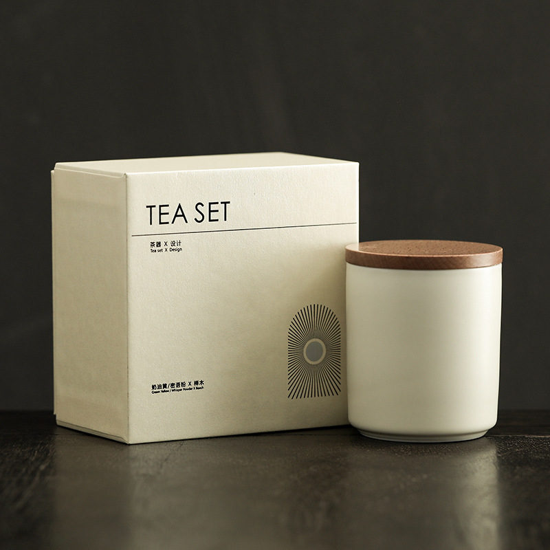 Keramička posuda za čaj s poklopcem od bambusa, mali hermetički spremnik za Pu'er i Longjing čaj, poklon kutija s logotipom, prenosna