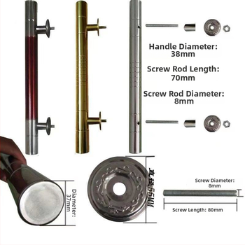 Rúčka na dvere z nerezovej ocele, univerzálna pre veľké dvere, vidiecke dvojkrídlové dvere, retro štýlová ťahová rúčka