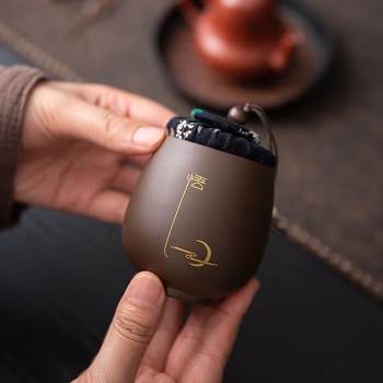 Mini posuda za čaj od ljubičaste gline sa hermetičnim poklopcem, keramička posuda za čuvanje čaja, za kućnu upotrebu