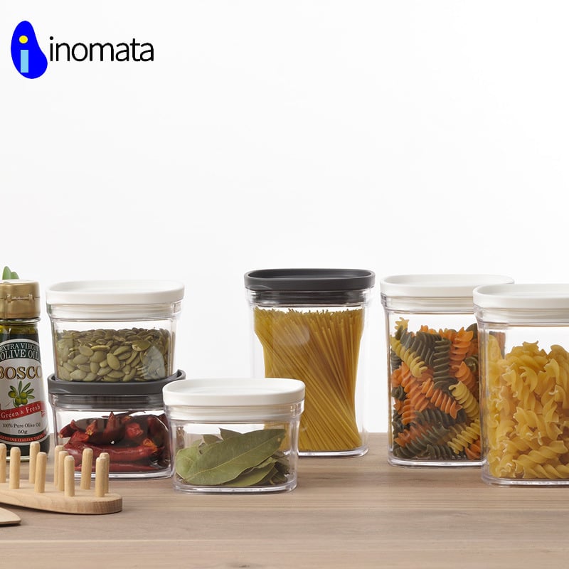 Inomata prozirni plastični hermetički spremnik za hranu, kvadratnog oblika, 501–800 ml