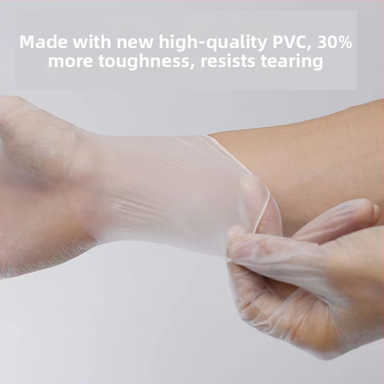 Jednorazové PVC rukavice na pedikúru a masáž chodidiel, dĺžka 9 palcov – kozmetický salón a domáce upratovanie
