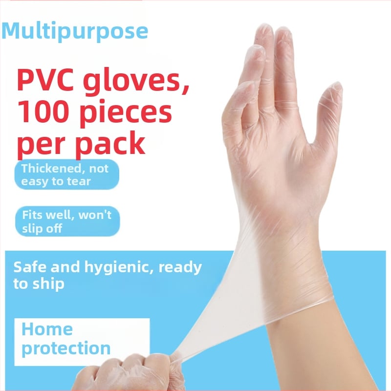 Jednorazové PVC rukavice na pedikúru a masáž chodidiel, dĺžka 9 palcov – kozmetický salón a domáce upratovanie