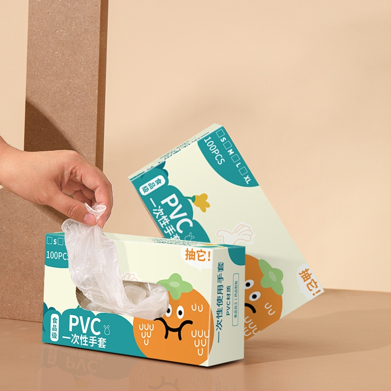 Jednorazové PVC rukavice s potravinárskou kvalitou, hrubšie a odolné, pre domáce čistenie, kuchyňu a stravovanie