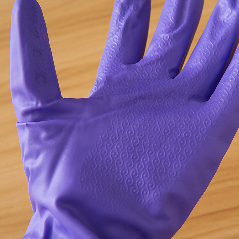 Ženske rukavice za kuhinju od latexa s manžetom - protuklizne, vodootporne, produžene, podstavljene fleecem za čišćenje, pranje suđa i kućanske poslove