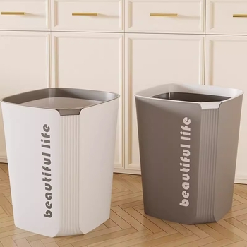 Plastični koš za smeće 10 L, bez poklopca, kvadratnog oblika, nordijski minimalistički moderni dizajn, za dom, spavaću sobu, ured, dnevni boravak
