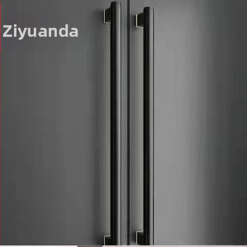 Moderná minimalistická rukoväť na sklenené dvere z nehrdzavejúcej ocele, štvorhranná rúra, tvaru H, brúsený zrkadlový povrch