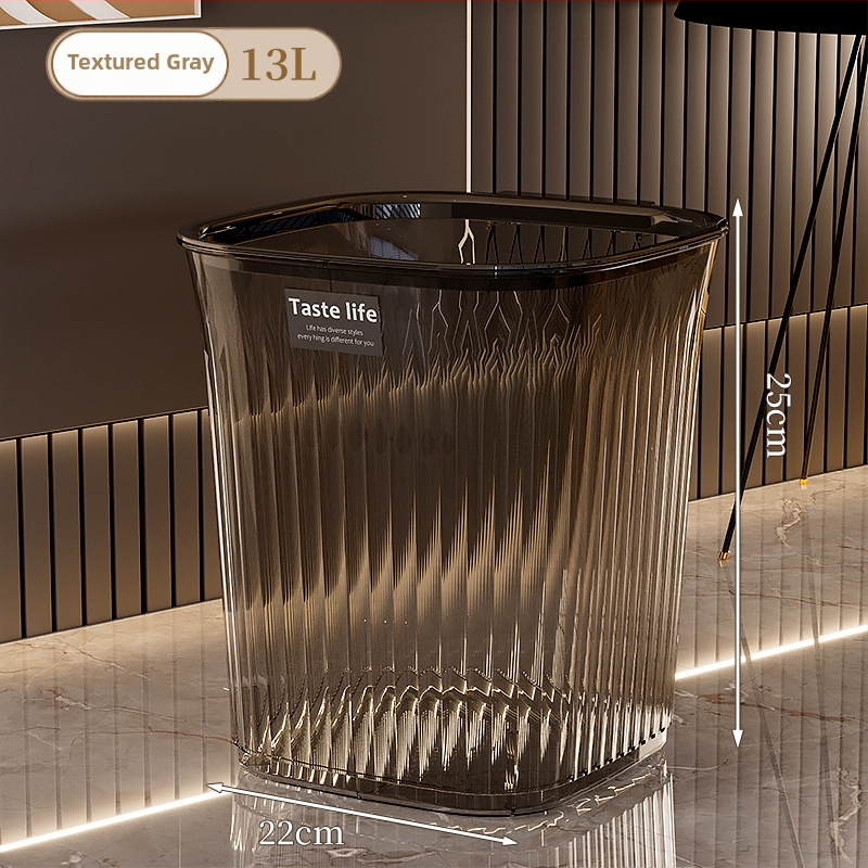 Priestranný priehľadný kôš na odpadky na domáce použitie, elegantný luxusný dizajn, veľká kapacita, vhodný pre kuchyňu, obývačku a kúpeľňu, 12 l alebo viac