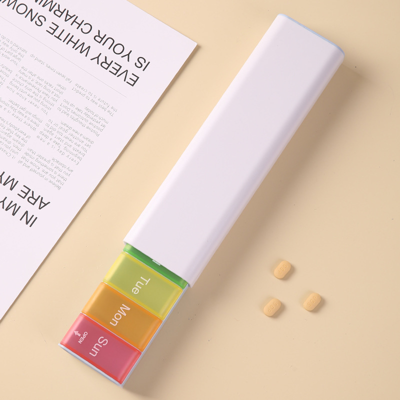 Nova kutija za lijekove s 7 pretinaca, prenosiva, velika kapaciteta za tjednu dozu vitamina i lijekova