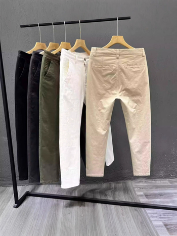 Hlače od 100% pamuka, ravni kroj, britski stil, minimalistične i umjetničke svakodnevne hlače
