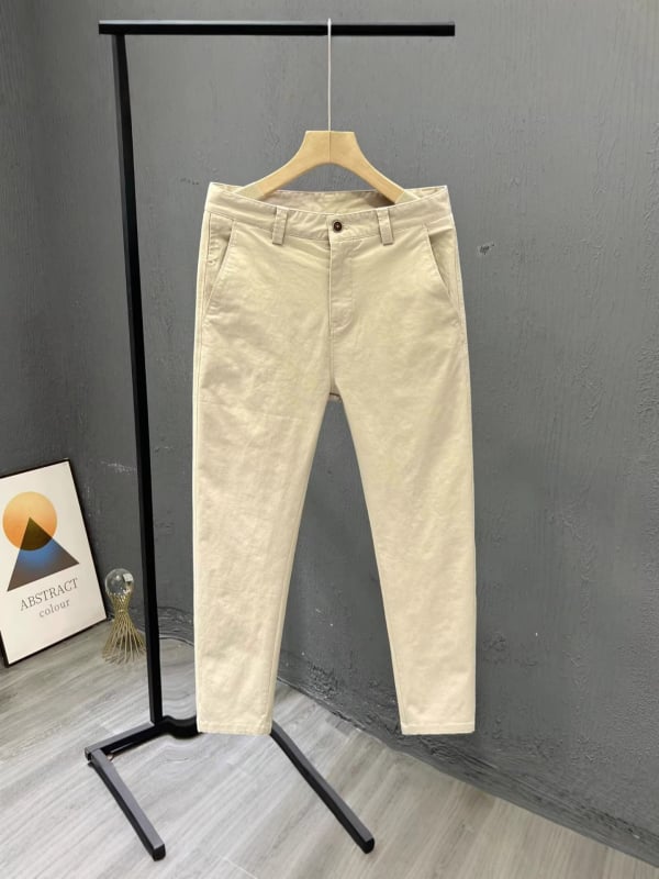 Hlače od 100% pamuka, ravni kroj, britski stil, minimalistične i umjetničke svakodnevne hlače