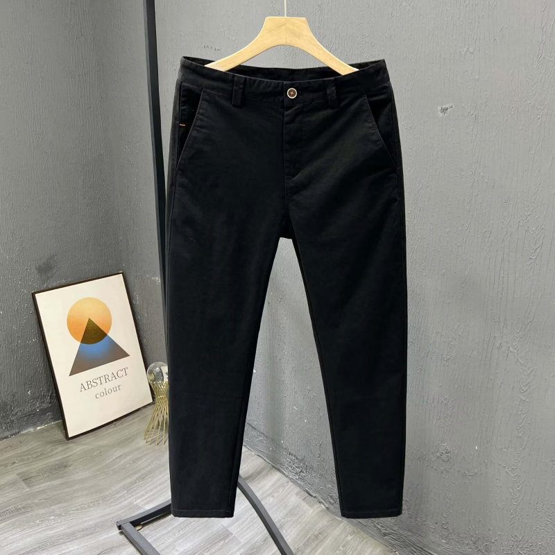 Hlače od 100% pamuka, ravni kroj, britski stil, minimalistične i umjetničke svakodnevne hlače