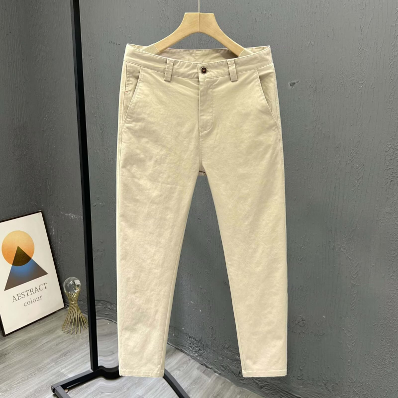 Hlače od 100% pamuka, ravni kroj, britski stil, minimalistične i umjetničke svakodnevne hlače