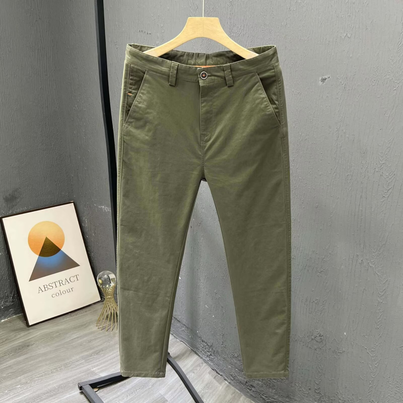 Hlače od 100% pamuka, ravni kroj, britski stil, minimalistične i umjetničke svakodnevne hlače