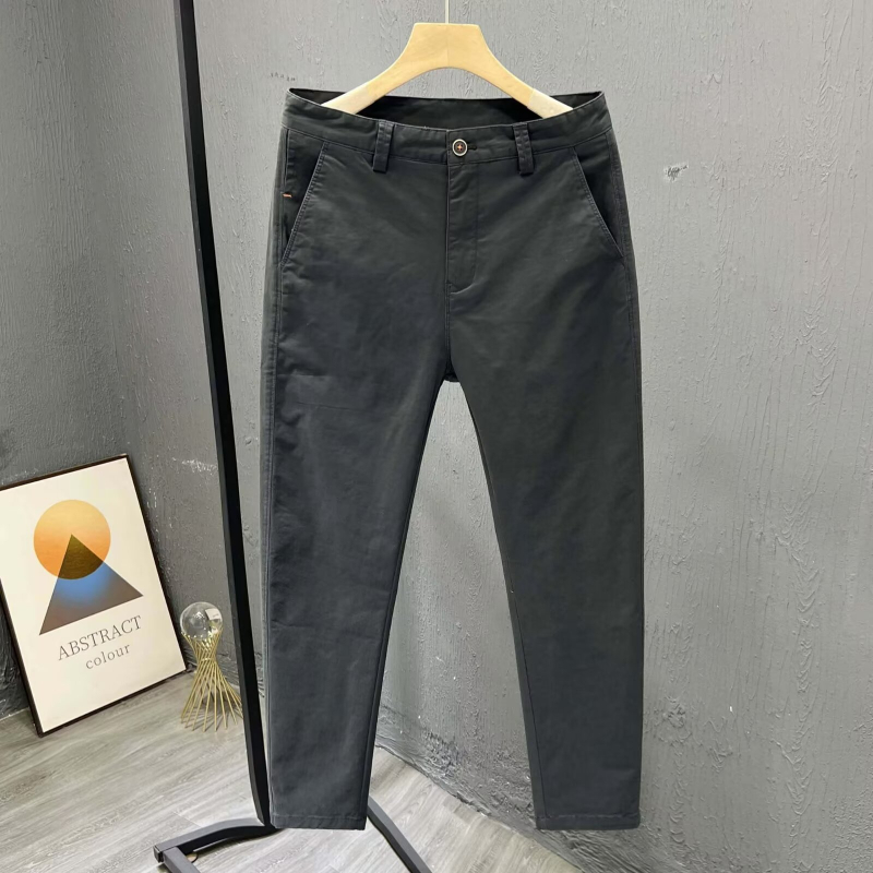 Hlače od 100% pamuka, ravni kroj, britski stil, minimalistične i umjetničke svakodnevne hlače