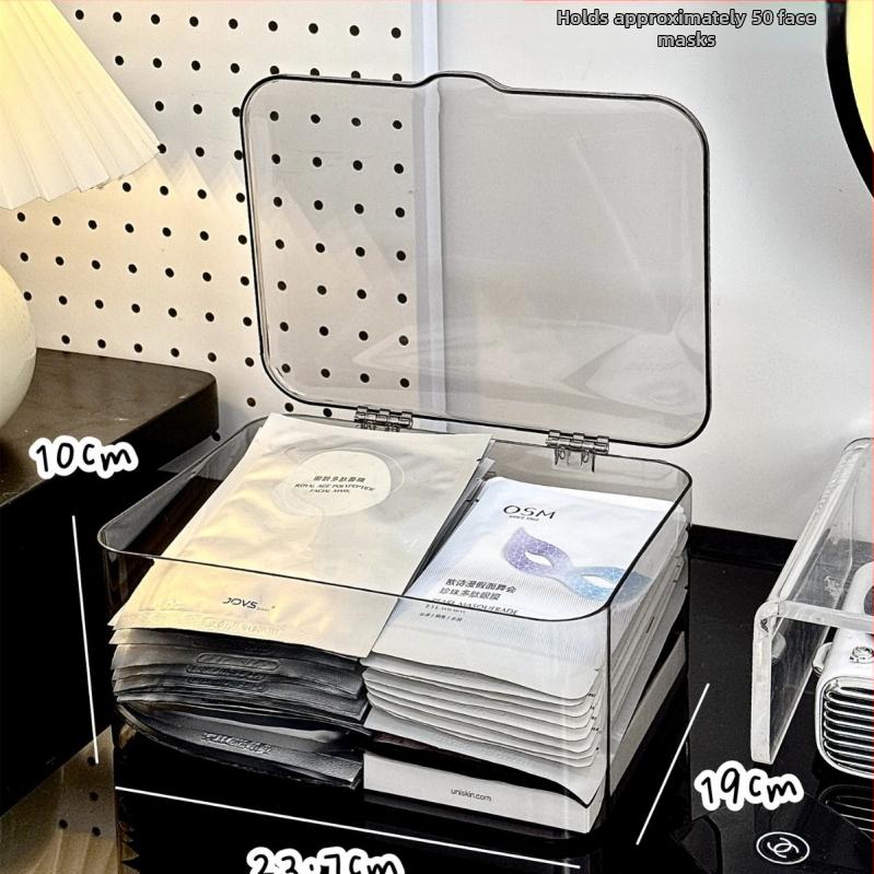 Kozmetická úložná krabička, veľká kapacita, priehľadná s viečkom – organizér starostlivosti o pleť a make-up