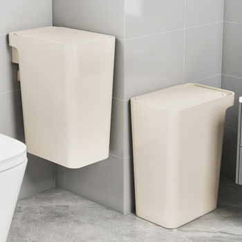 Plastični koš za otpad s velikim kapacitetom i otvaranjem na pritisak, elegantan dizajn za dom, kuhinju i kupaonu