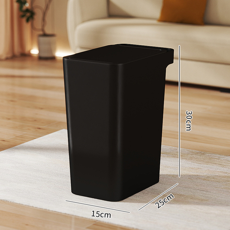 Plastični koš za otpad s velikim kapacitetom i otvaranjem na pritisak, elegantan dizajn za dom, kuhinju i kupaonu
