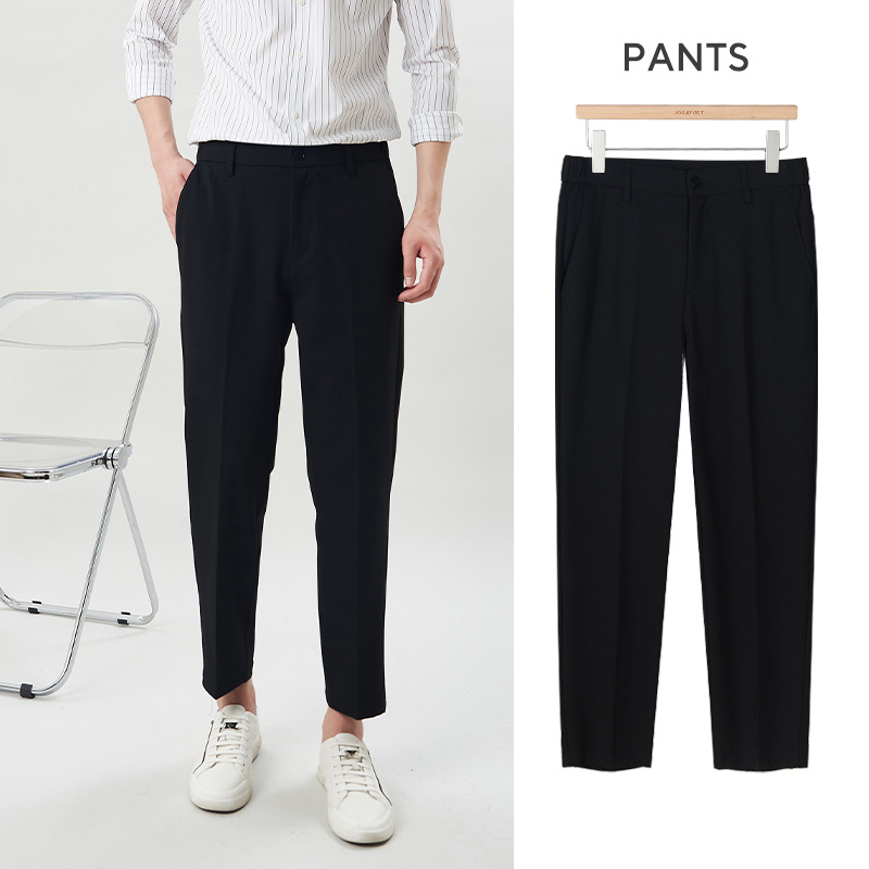 Ανδρικά παντελόνια κοστουμιού, slim fit, καλοκαιρινά παντελόνια γραφείου, business casual