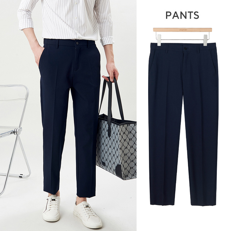 Ανδρικά παντελόνια κοστουμιού, slim fit, καλοκαιρινά παντελόνια γραφείου, business casual