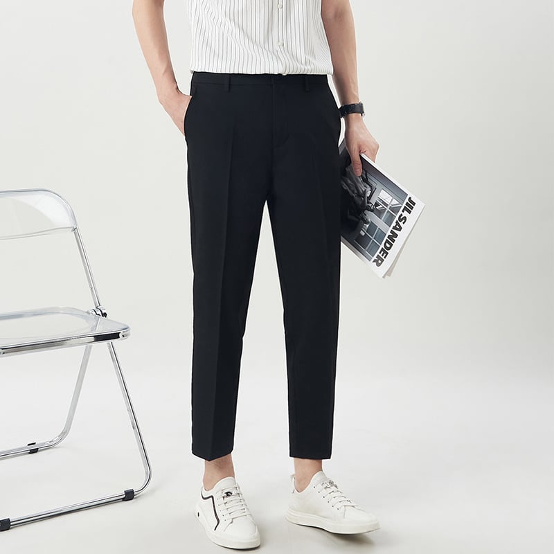 Ανδρικά παντελόνια κοστουμιού, slim fit, καλοκαιρινά παντελόνια γραφείου, business casual