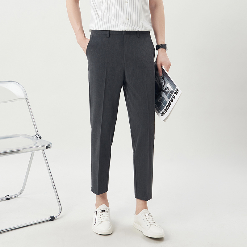 Ανδρικά παντελόνια κοστουμιού, slim fit, καλοκαιρινά παντελόνια γραφείου, business casual