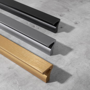 Ručka za vrata i ladicu ormarića od aluminijskog legura s brušenom bakrenom završnom obradom, skandinavski minimalistički dizajn.