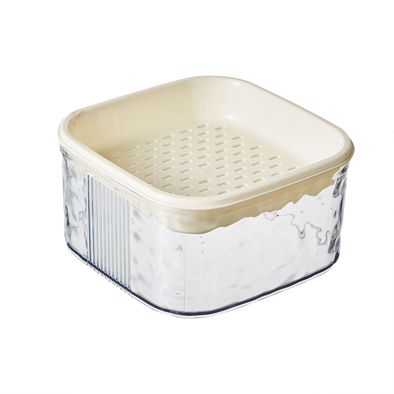 Coș de gunoi din plastic pătrat cu drenaj pentru resturi de ceai, recipient pentru ceai, mini coș de birou