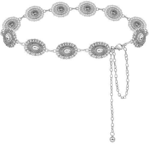 Lant de talie decorativ pentru femei, curea subțire din metal cu închizătoare în formă de cap de taur, accesorii versatil pentru rochie