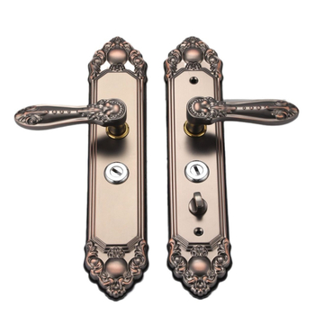 Încuietoare de ușă din oțel inoxidabil, stil european, mecanică, mâner antifurt pentru ușă dublă, panou întărit