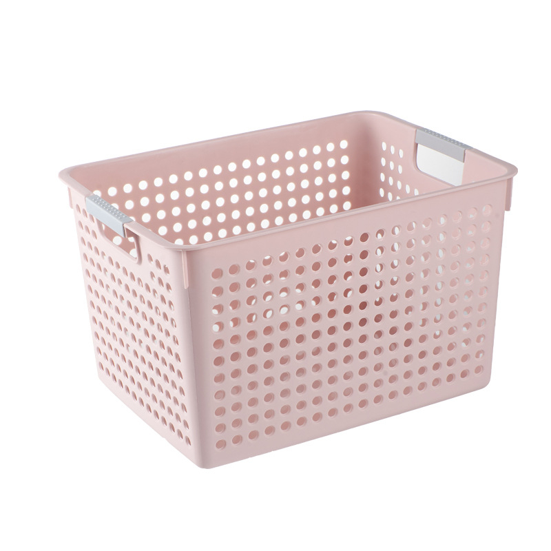 Coș de depozitare din plastic pentru birou, organizator dreptunghiular pentru gustări și jucării