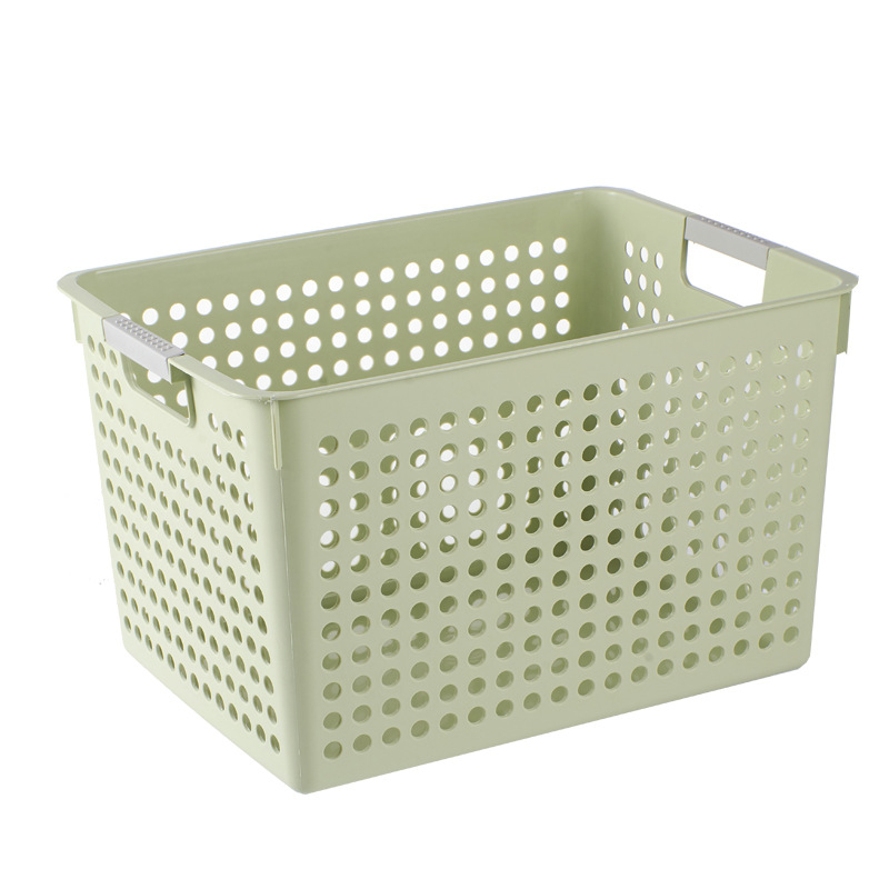 Coș de depozitare din plastic pentru birou, organizator dreptunghiular pentru gustări și jucării