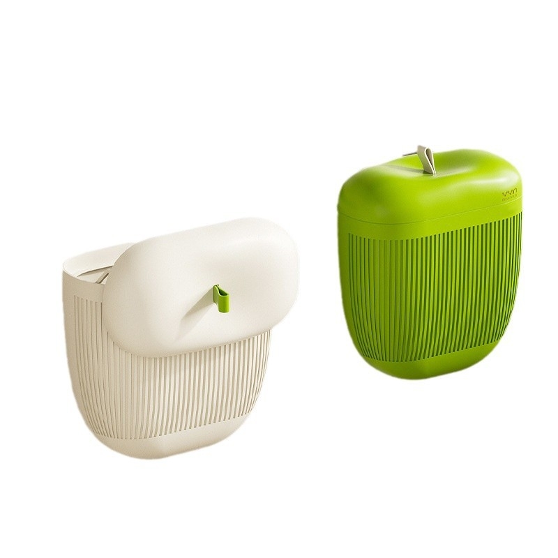 Coș de gunoi montat pe perete, cu capac, 10 L, din plastic, pentru bucătărie, baie și sufragerie
