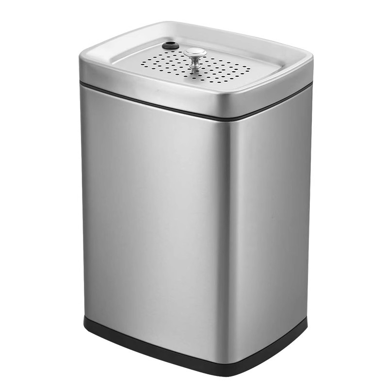 Recipient din oțel inoxidabil pentru resturi de ceai - accesorii pentru setul de ceai cu filtru pentru apa uzată de ceai, masă de ceai pătrată, mică, lux