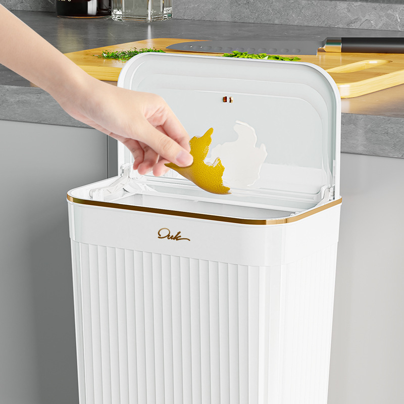 Coș de gunoi cilindric cu capac basculant, 7 L, pentru bucătărie, casă, birou, baie
