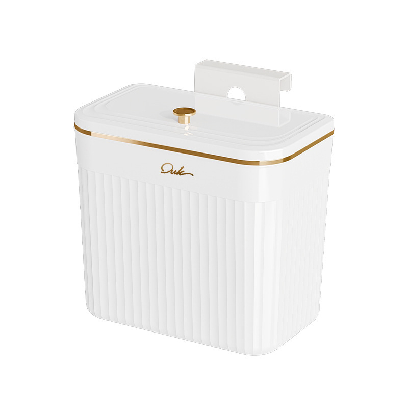 Coș de gunoi cilindric cu capac basculant, 7 L, pentru bucătărie, casă, birou, baie