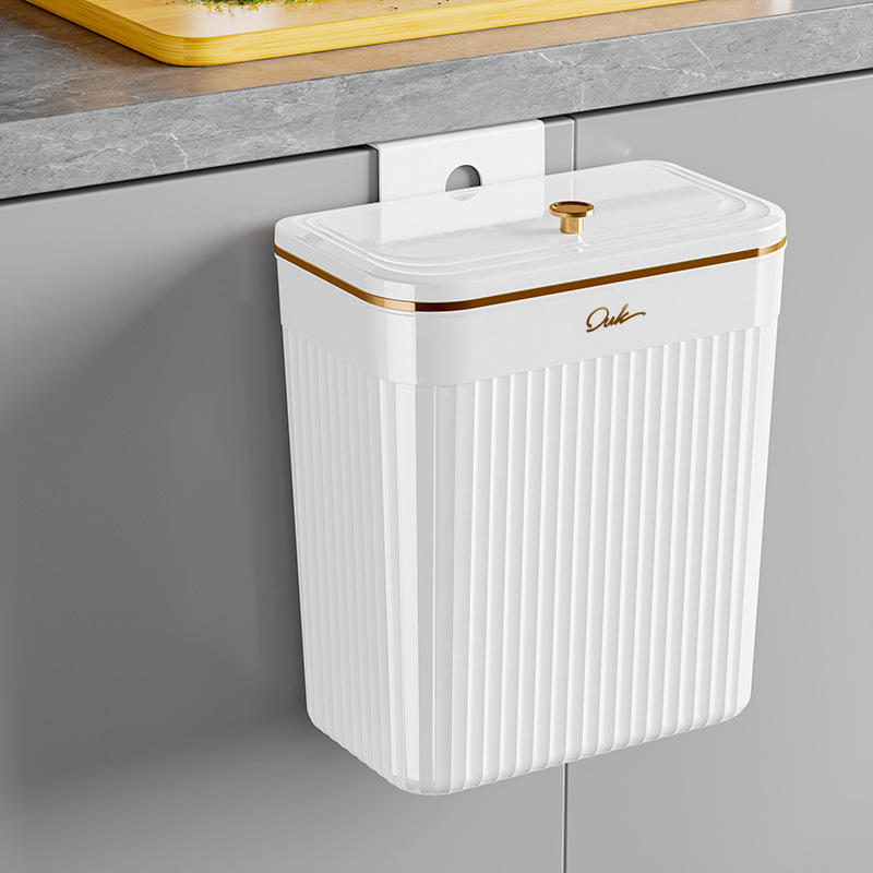 Coș de gunoi cilindric cu capac basculant, 7 L, pentru bucătărie, casă, birou, baie