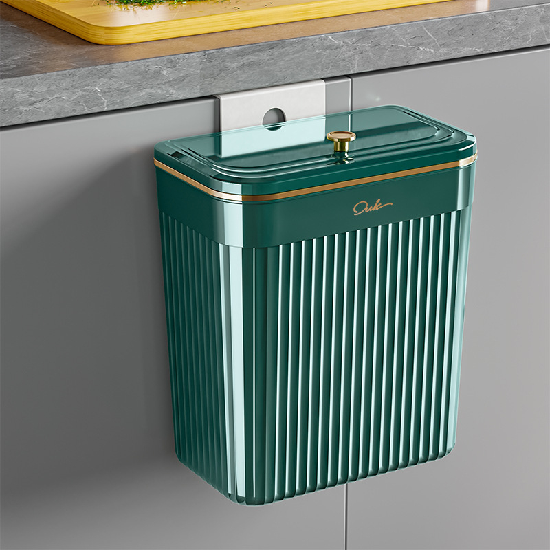 Coș de gunoi cilindric cu capac basculant, 7 L, pentru bucătărie, casă, birou, baie