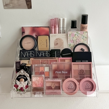 Cutie acrilică de depozitare pentru cosmetice, organizator transparent pentru birou, farduri, ruj și machiaj