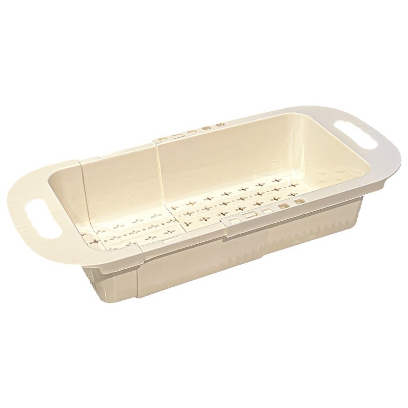 Raft telescopic pentru chiuveta de bucătărie, economie de spațiu, raft multifuncțional pentru scurgere și filtrare