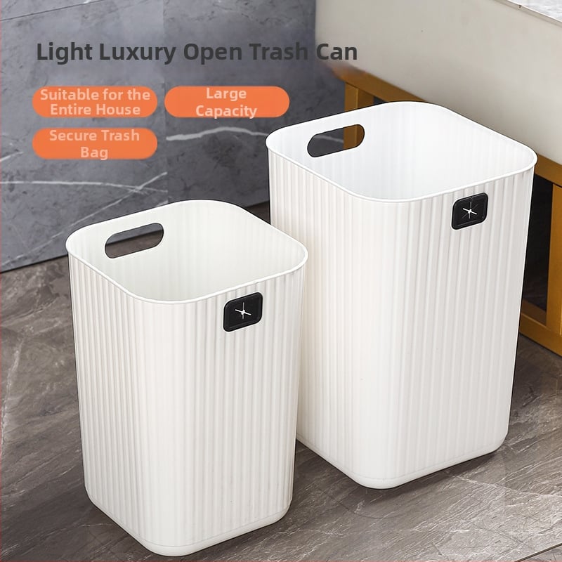 Coș de gunoi pentru uz casnic, design modern minimalist, capacitate mare pentru living, dormitor, baie sau bucătărie, fără capac