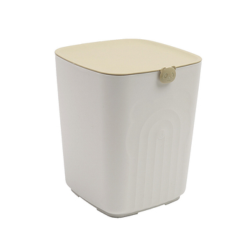 Coș de depozitare pentru birou cu capac, organizator plastic 4 L pentru uz casnic