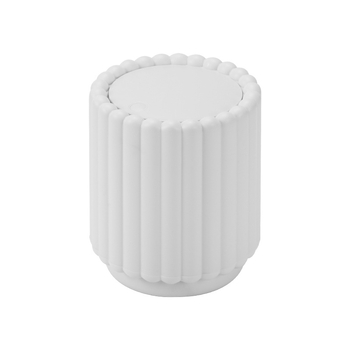 Yongsheng 2518 Mini coș de gunoi pentru birou, design cu floarea-soarelui, cu capac, deschidere prin apăsare, organizator de birou pentru casă